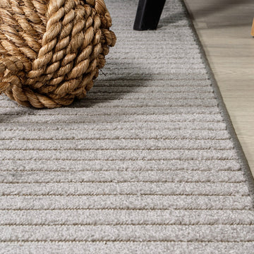 Aarhus Minimalist Scandi Striped Area Rug